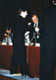 Receiving the First Prize at the 3rd Jaume Aragall International Singing Contest, Torroella de Montgrí, 1996.